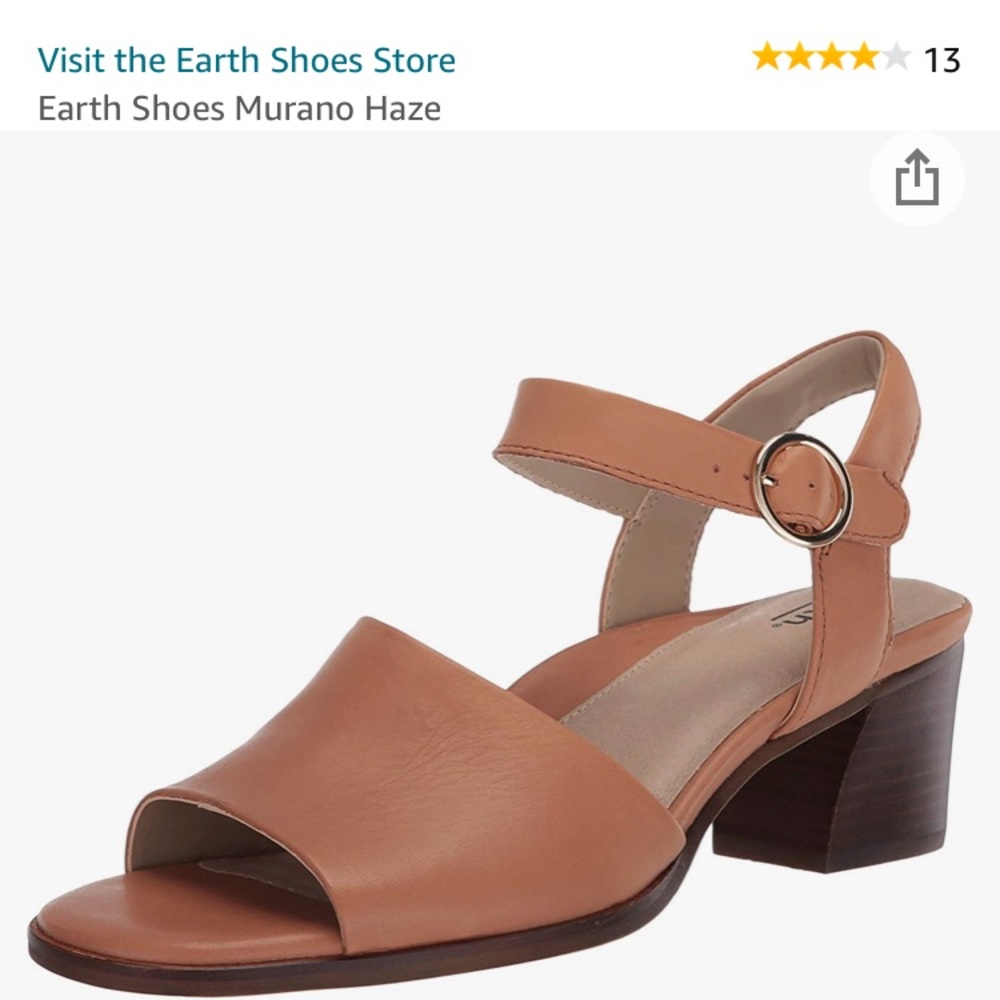 Earth Leather block heel sandals